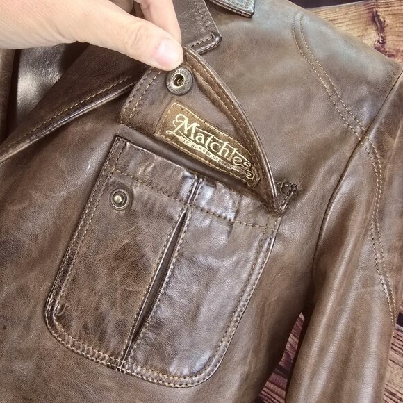 MATCHLESS Fulham Explorer-style Leather Jacket. Men's SM - Picture 6 of 16